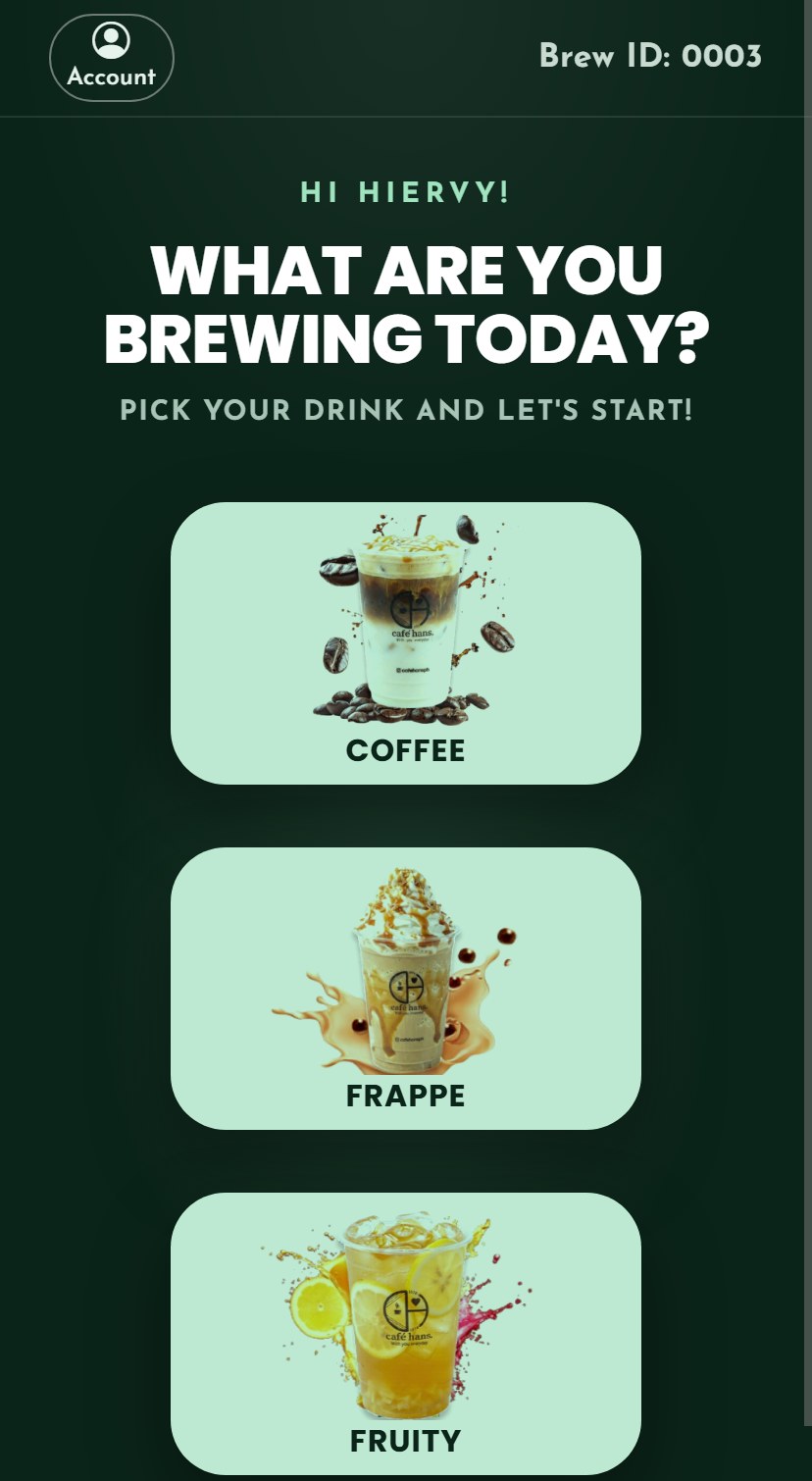 Picking Coffee, Frappe or Fruity on a phone